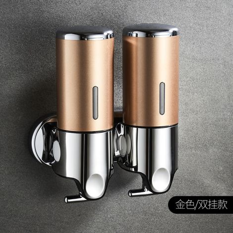 Dispensador de jabón de pared antigoteo de 500 ml para baño, compatible con champú y gel de ducha.
