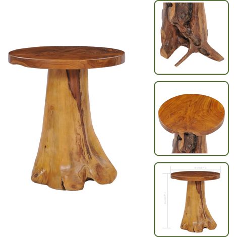 Table basse 40x40 cm Bois de teck massif - Table Basse Teck - Table D'appoint Design - Meubles Rustiques - Mobilier Salle De Séjour - Décoration Intérieure (1/5)