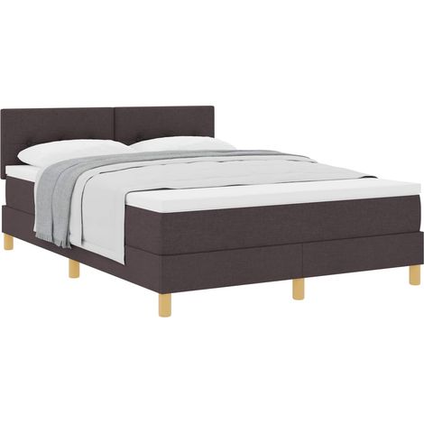 Maison Exclusive - Boxspringbett mit Kissen Dunkelbraun 140 x 200