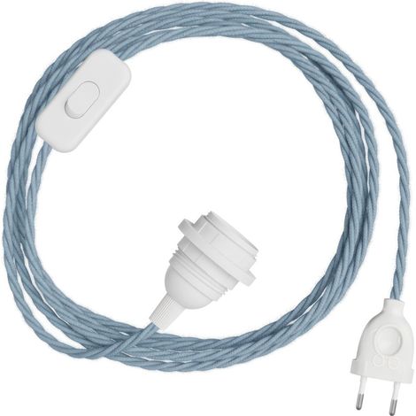 Câbles créatifs - Câblage pour abat-jour torsadé SnakeBis - Douille et câble en tissu tressé