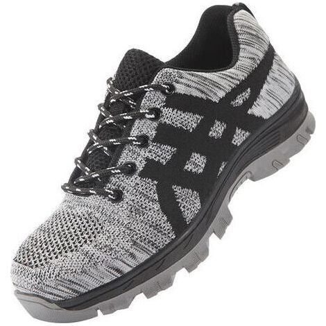 Chaussures de sécurité, embout en acier pour hommes, protection confortable, légères, respirantes, chaussures de travail unisexes, gris(43 EU) (1/5)