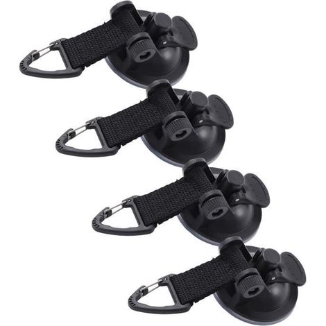 Duokon ventouses robustes 4 pièces voiture tente ventouse haute résistance léger facile à installer Portable ventouses pour (1/4)