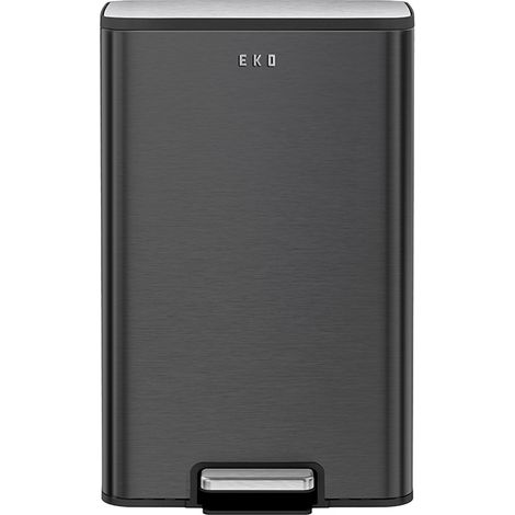 EKO - Poubelle à pédale Marina 50 litres - Stainless Steel Plastic  - mat noir (1/5)