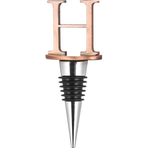 Bouchon À Vin - Bouchon Réutilisable En Alliage De Zinc Avec Finition Laiton Et Joint En Silicone - Pour Toutes Les Bouteilles De Vin - 1 Pièce (1/5)