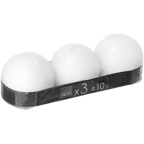 Bougie boule rustique Many blanc 88g - Atmosphera créateur d'intérieur (1/5)