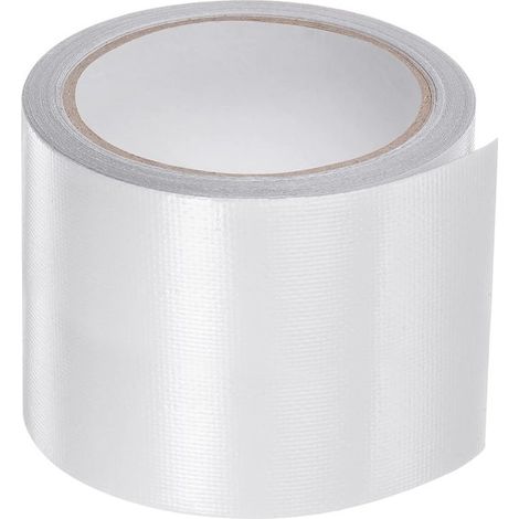 Nastro adesivo impermeabile per riparazioni di tela e teloni, 8 cm x 10 m, per tende (bianco) (1/5)