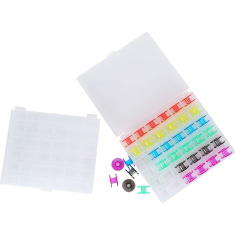 Bobine creuse en plastique pour machine à coudre domestique, bobine de couleur avec boîte blanche, commande ThirtyEight