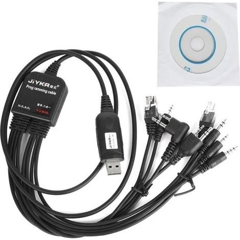 Walkie Talkie 8 Dans 1 Câble de Programmation USB Pour Kenwood / Baofeng / Motorola / Yaesu / Accessoires de Bricolage Icom Radio (1/5)