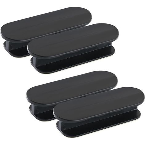PoignéE de Porte Auto-AdhéSive,4 pièces Poignee Porte Coulissante en Plastique Poignée de Porte Bouton de Porte Auxiliaire Pour Fenêtre Placard Tiroir Armoire Réfrigérateur (1/3)