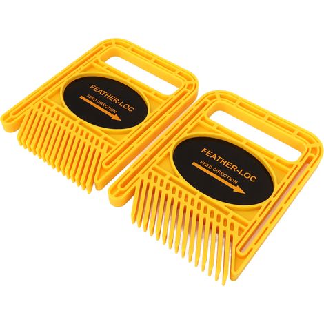 2 ensembles de lames de sécurité réglables et extensibles pour scie circulaire et défonceuse, guide jaune pour tables et clôtures (1/5)