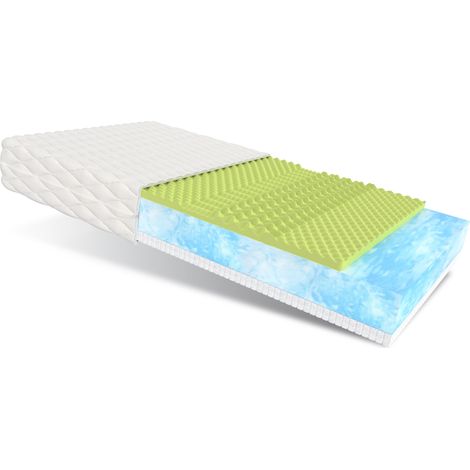 Matratze 80x200 Kaltschaum MARINA 7 Zonen Bio Foam Schaum Ocean Blue Latex Clima Latex H3 21 cm JERSEY