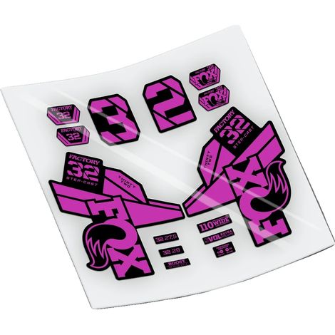 Pegatinas para horquilla de bicicleta, vinilo de alta calidad, colores personalizables, fucsia (1/2)