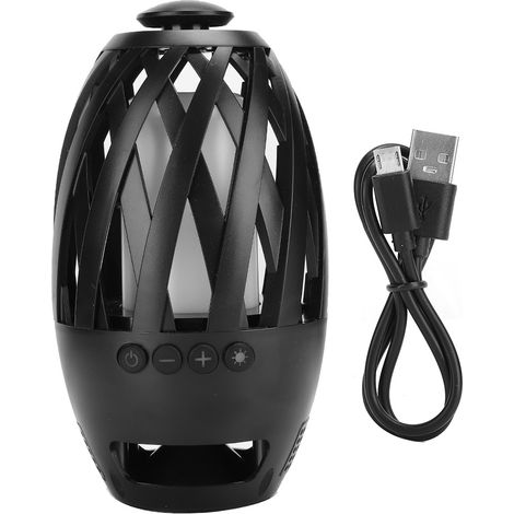 Enceinte Bluetooth Avec Lumière Flamme - Connexion En Série V4.2 - Haut-Parleur Portable En Plastique - 1 Pièce (1/5)