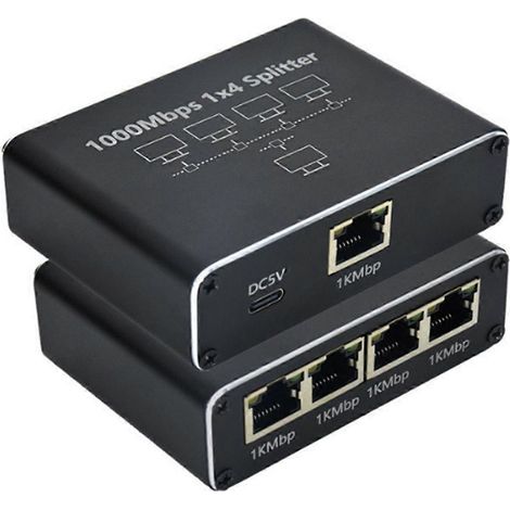 Switch Ethernet Gigabit à 5 ports avec câble d'alimentation USB, Ethernet 1000 Mbps (1/4)