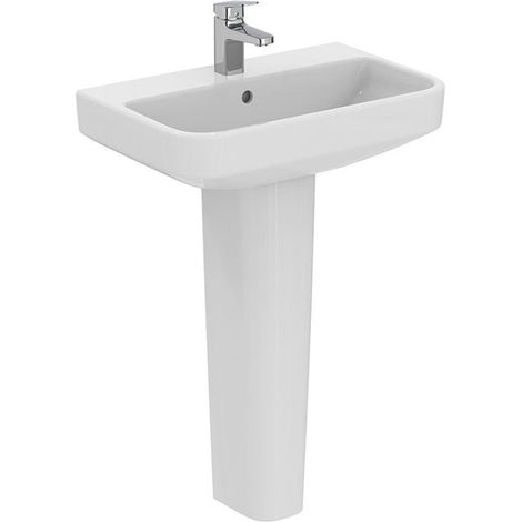 Ideal Standard I.Life S Compact Basin and Full Pedestal 600mm Wide - 1 Tap Hole (1/5)