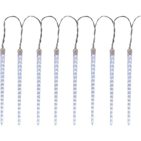 Lichterkette MagicHome Weihnachten Icicle, 288x LED kaltweiß, 8 Eiszapfen, Wasserfalleffekt, 230 V, 50 Hz, IP44, für außen, Beleuchtung, L-3,50 m, ohn (1/3)