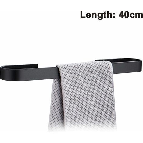 Porte-serviettes de salle de bain. Sans perçage. 40/50 cm. Convient pour salle de bain, toilettes et cuisine. Montage facile (serviettes non incluses). (1/5)