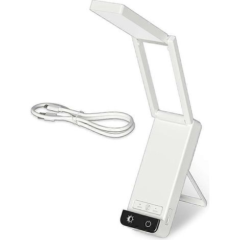 Wiederaufladbare Schreibtischlampe, 6000 mAh Akku, kabellos, ideal zum Lesen, Mini-Falt- und tragbare Lampe. (1/5)