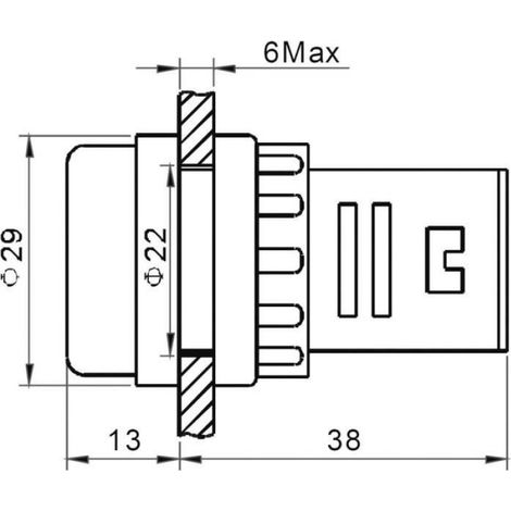 Voyant De Signalisation LED - 230 V AC - 20 mA - Bleu - 1 Pièce (1/3)