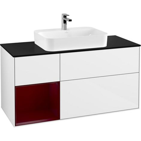 V&B Waschtischunterschrank Finion 120cm, Pl bla m, Reg li Peo, glo wh. Lac (1/2)