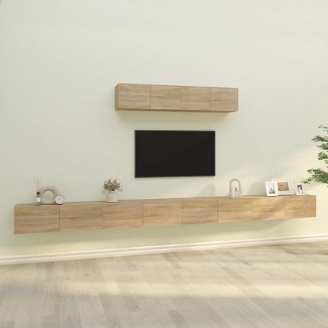 vidaXL 6 Piece TV Cabinet Set Sonoma Oak Engineered Wood (1/5)