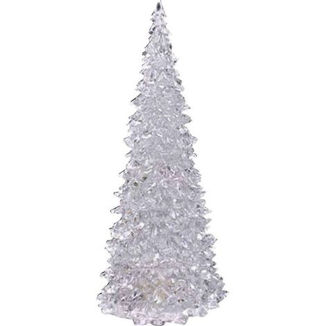 Lampe de Noël lumineuse enchantée, 7 couleurs LED changeantes, mini veilleuse de Noël en acrylique à paillettes et cristal, décoration de bureau, bar ou maison, cadeau