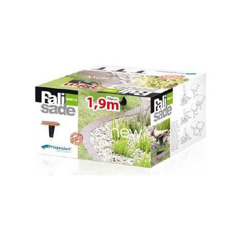 Prosper Plast ipak1 - 405u 382.7 X 11,5 cm "Plaska" Stein Palisade, Grau, 32 Stück (1/3)