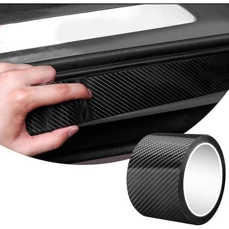Carbon Folie Auto 10cm x 3m Schwarz - Selbstklebender Lackschutz für Einstiegsleisten (1/5)