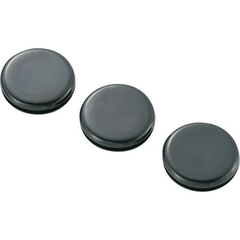 TRU COMPONENTS TC-GMCQR-2015203 Passacavo chiuso Ø (max.) 15.5 mm Spessore piastra (max.) 1.7 mm PVC Nero 100 pz.