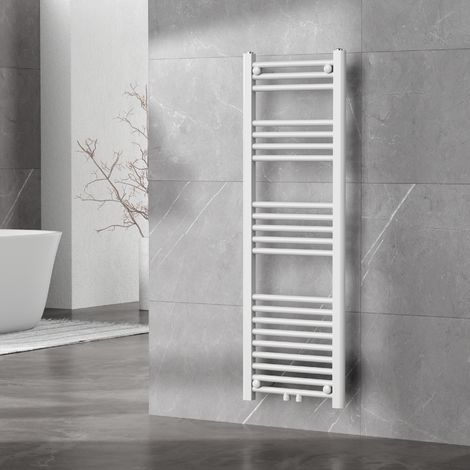 Radiador toallero mural Voss 425 W 21 tubos acero 120x40cm - Blanco [neu.haus] (1/5)