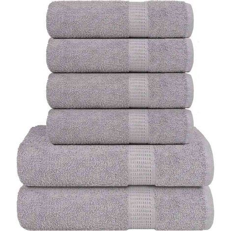 Ensemble de 6 serviettes FROGN Gris 360 g/m²
