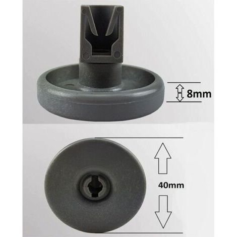 Roulettes pour lave-vaisselle – 8 roulettes pour le panier inférieur – compatibles avec des marques telles que Faure, Zanussi, AEG, Electrolux, IKEA, etc. (1/3)
