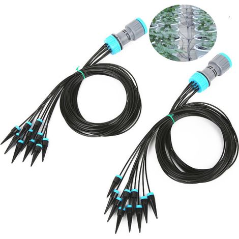 Système d'arrosage automatique goutte-à-goutte pour plantes, kit d'irrigation intelligent avec minuterie, idéal jardin intérieur, terrasse, serre. (1/5)