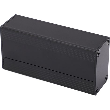 Boîtier de projet en alliage d'aluminium, sablé noir, pour circuit imprimé de 1,25 à 1,5 mm.