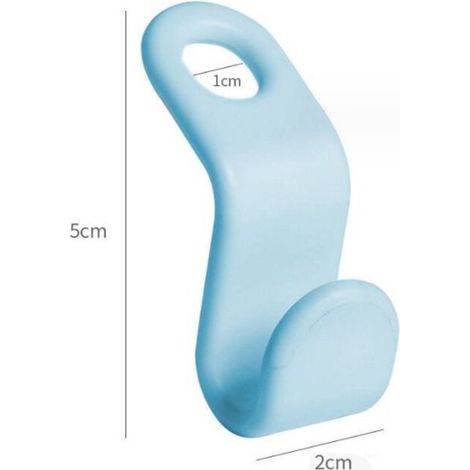 56 Mini cintres en Cascade, Crochets de Connexion pour cintres, Gain de Place dans Les placards (Bleu Ciel) (1/3)