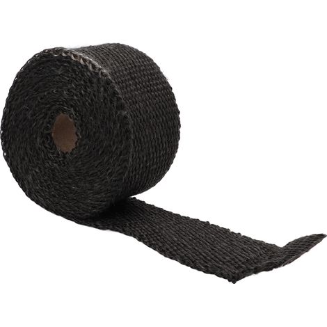 Rouleau de bande thermique noire pour échappement de moto, ruban de protection thermique en fibre de verre pour moto/voiture (1/5)