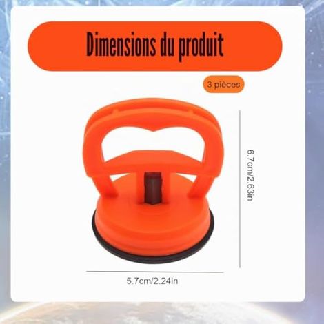 3 x Extracteur de bosses à ventouse pour voiture, capacité de charge 15 kg (1/4)