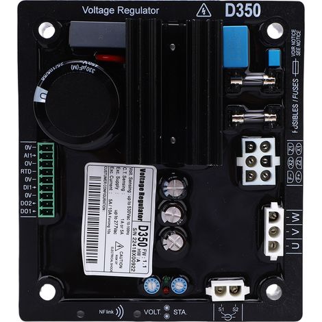 Régulateur de tension D350 AVR, fer et aluminium, numérique automatique, stabilisateur pour générateur sans balai (1/5)