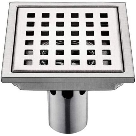Siphon De Sol INOX 1 Pcs en Acier Inoxydable Drain15Cm 15Cm Filtre Carré Déodorant Anti Retour Fuite d'eau 15Cmb