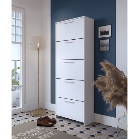 SCARPIERA 5 RIBALTE MOD. ANJA CM 69X28 H. 187 BIANCO (1/5)