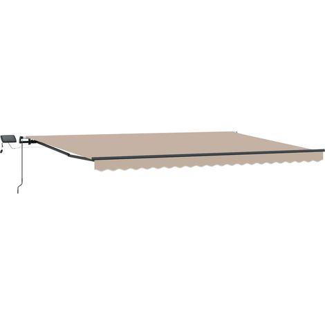 Maison Exclusive - Einziehbare Markise Beige 500 x 350 cm Stoff