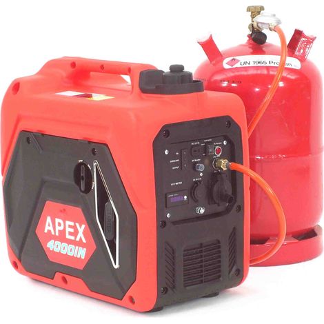 Gas u. Benzin Generator Stromerzeuger 4000 LPG Stromaggregat Inverter 06292