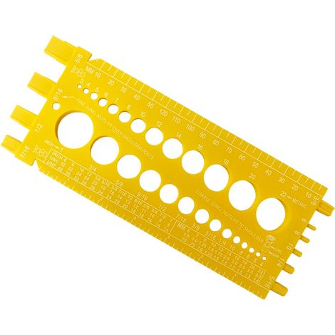 Medidor de tornillos, regla para medir tornillos y tuercas, herramienta portátil para identificar pernos y tuercas