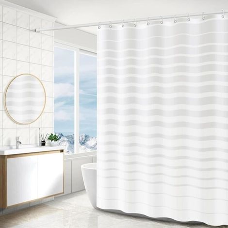 180 x 200 cm Duschvorhang, schimmelresistent, waschbar, wasserdicht, Badewannenvorhang (1/4)