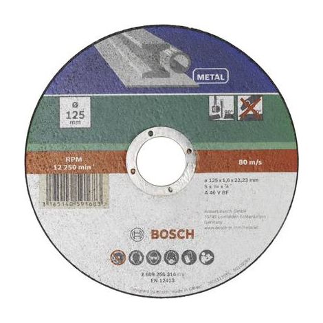 Bosch Trennscheibe gerade Metall D= 115 mm Dicke= 1,6 mm - 2609256314 (1/2)