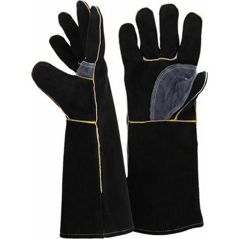 royaluxe -Gants extrêmement résistants au feu et à la chal, cuir avec coutures en Kevlar parfaits pour la cheminée, la cuisinière, le four, le gril, le soudage, les grillades, la migration, le support (1/5)