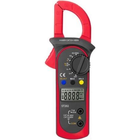 Multimètre, ohmmètre et ampèremètre Pince Ampèremétrique Numérique, Multimètre de Mesure Automatique et Voltmètre, Mesure Testeur de Tension, Courant Alternatif, Résistance, Continuité, Test de Diodes (1/4)