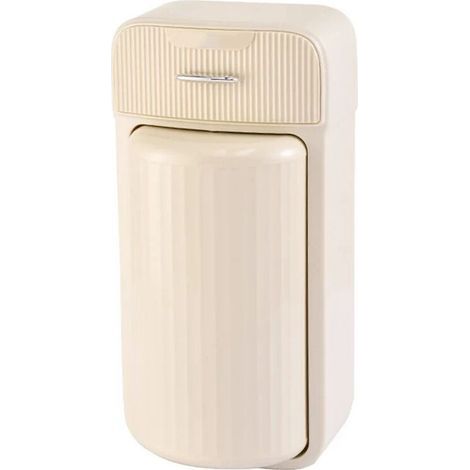 Boîte de Rangement pour Pinceaux de Maquillage, Crème pour le Visage, Cosmétiques, Coiffeuse, Support Mural pour Salle de Bain, Blanc Crème (1/4)