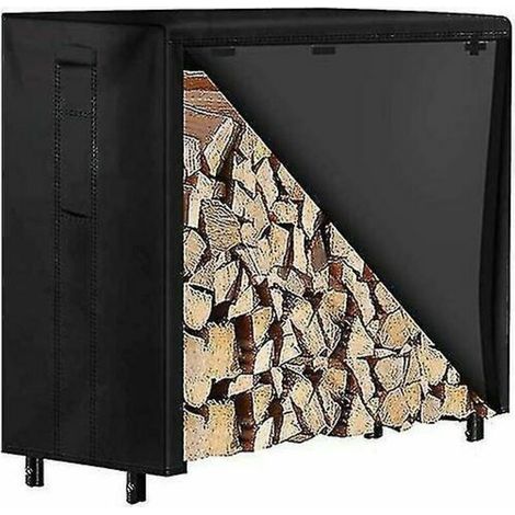 Support à bois de chauffage avec couvercle porte-bûches extérieur de grande capacité avec couvercle support en bois Oxford stockage de bois de chauffage étanche 600d