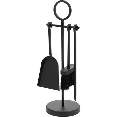 Set 4 herramientas de metal para la chimenea de metal negras (1/5)